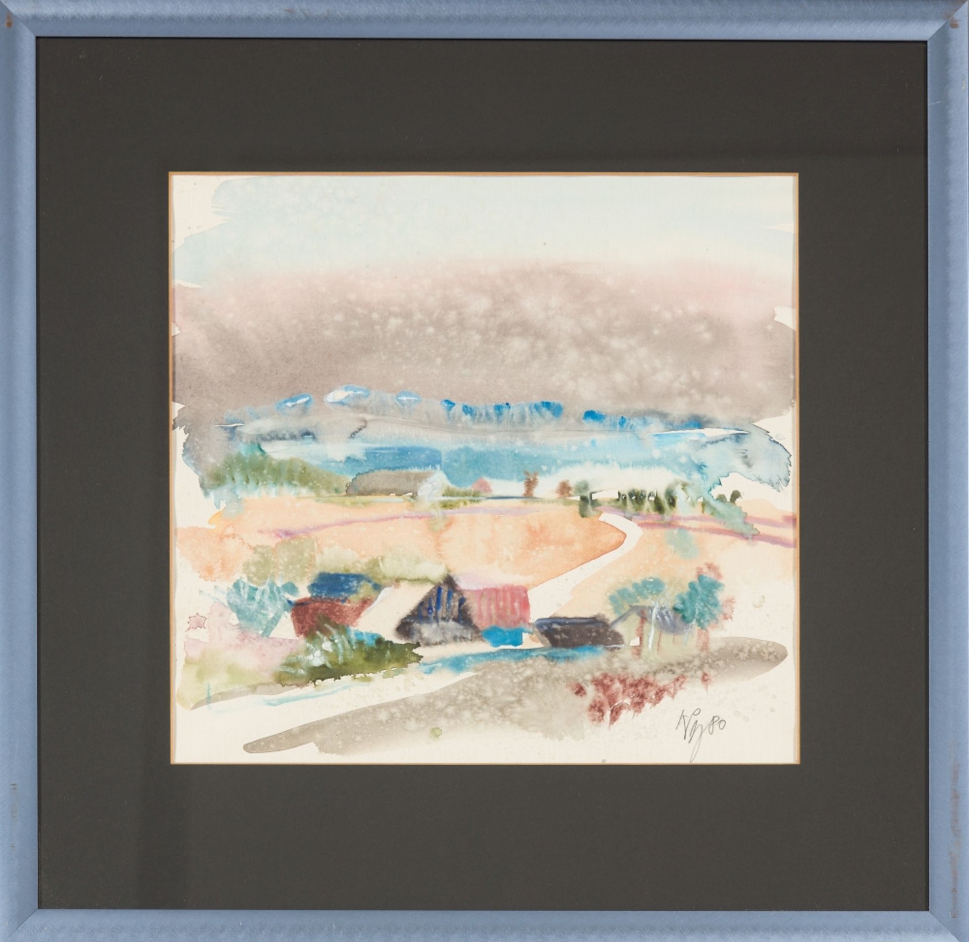 Panzenberger, Kurt(*1942)Wide Landscape, (19)80Watercolor on PaperSigned and dated lower - Image 2 of 3
