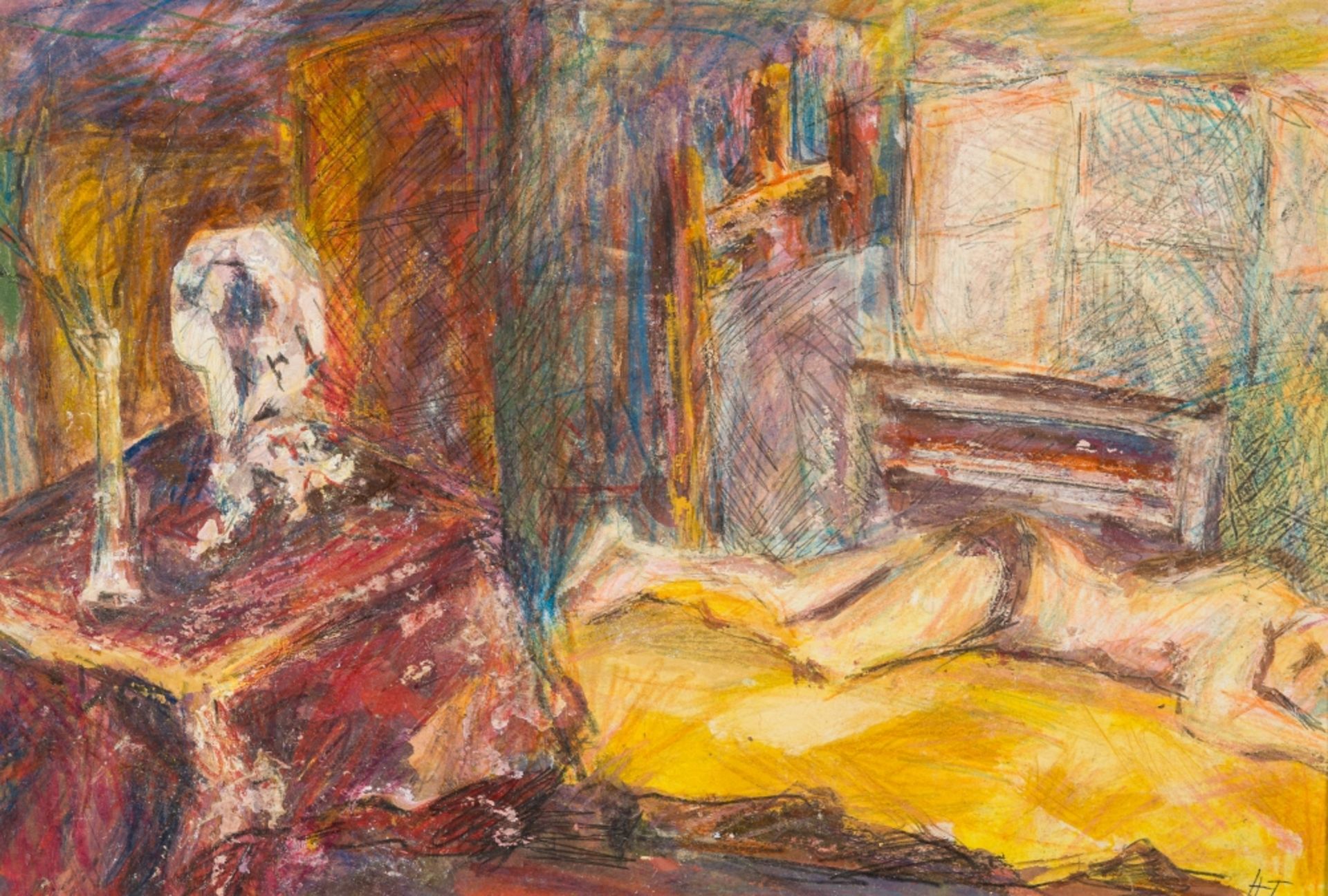 Tepavcevic, Natasa(*1982)Bundle: Purple Figure in Frame & Nude in RoomBundle: Purple Figure in