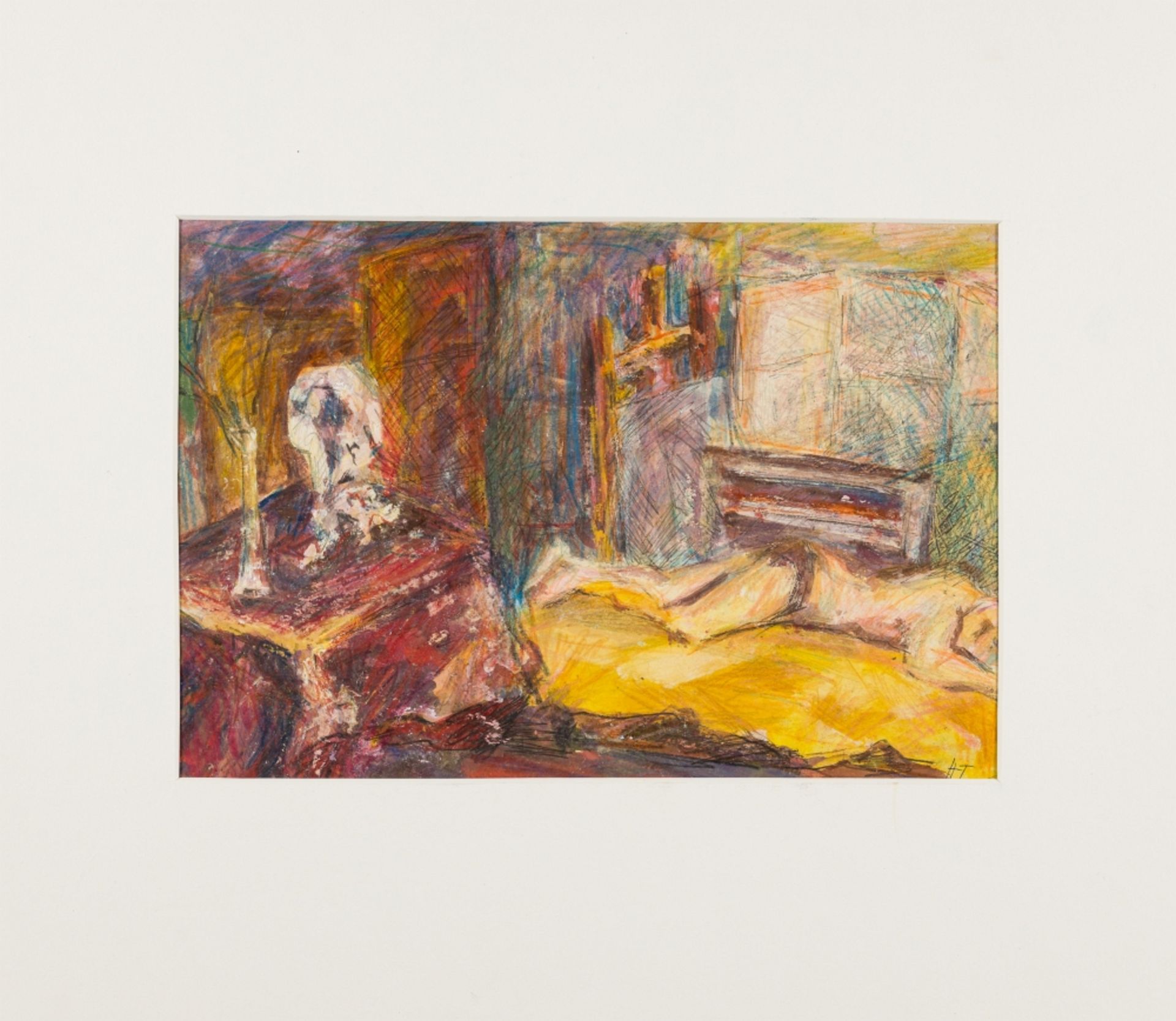 Tepavcevic, Natasa(*1982)Bundle: Purple Figure in Frame & Nude in RoomBundle: Purple Figure in - Image 2 of 11