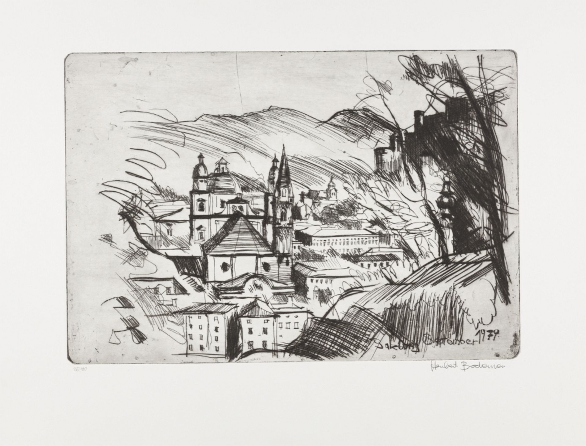 Bodemer, Herbert(*1941)Bundle: Salzburg, 1979 / Grünwald Castle, 1977 / An der Seestraße, 1974Bundle - Image 12 of 15