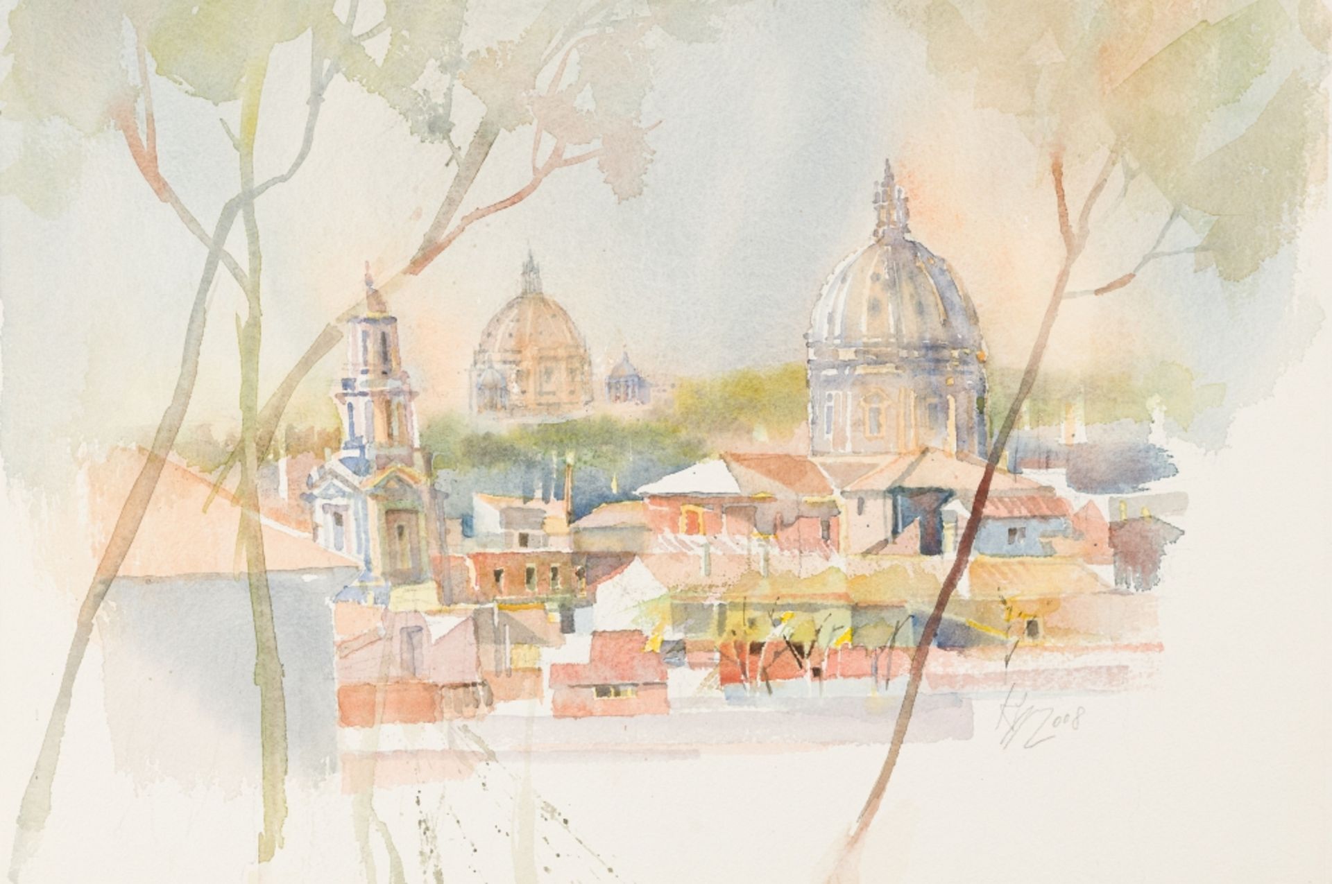 Panzenberger, Kurt (*1942) View from the Capitol against St. Peter's Basilica - Rome, 2008