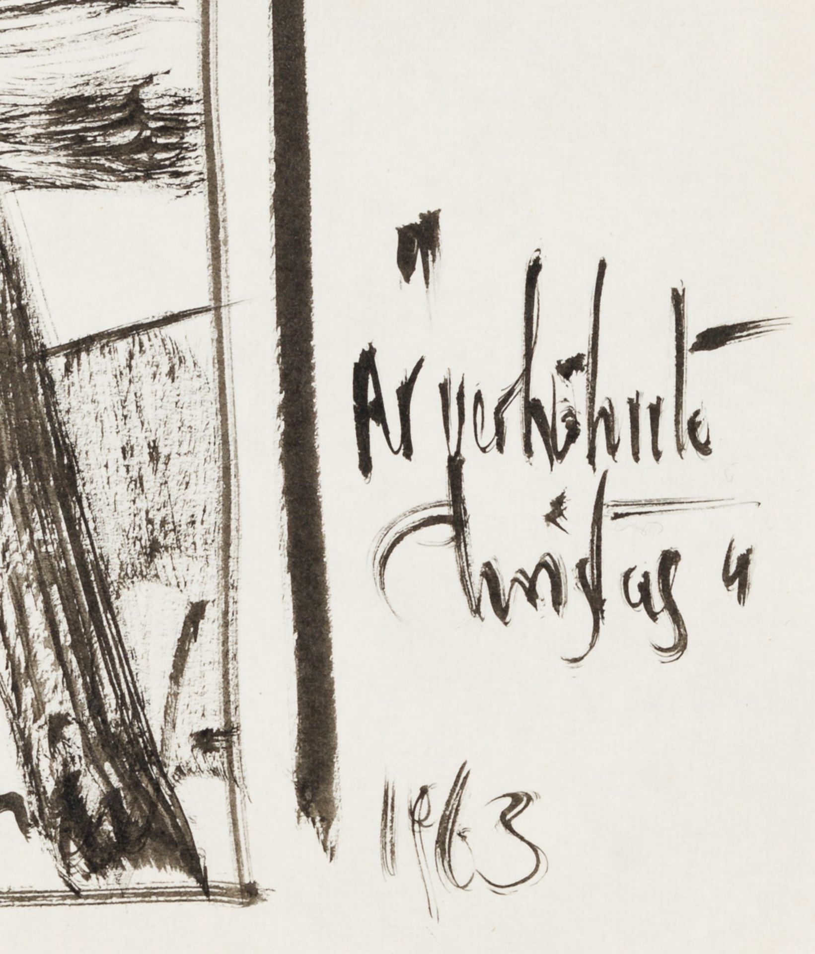 Aigner, Fritz (1930 - 2005) 6 Sketches for "Die Verhöhnung Christi", 1963 Ink Brush Drawings Two - Image 9 of 9