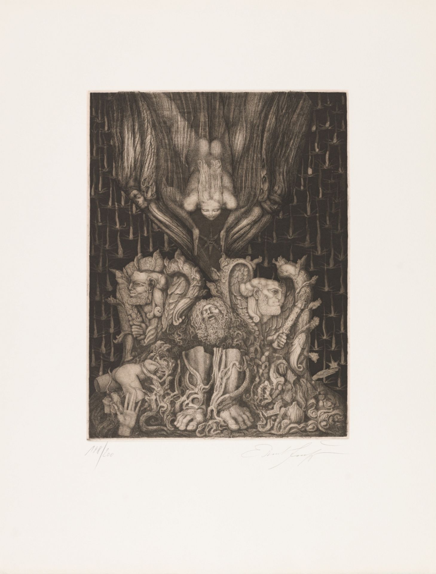 Fuchs, Ernst (1930 - 2015) Adam's Destruction and Promise, 1969/70 Etching Signed lower right, - Image 2 of 4