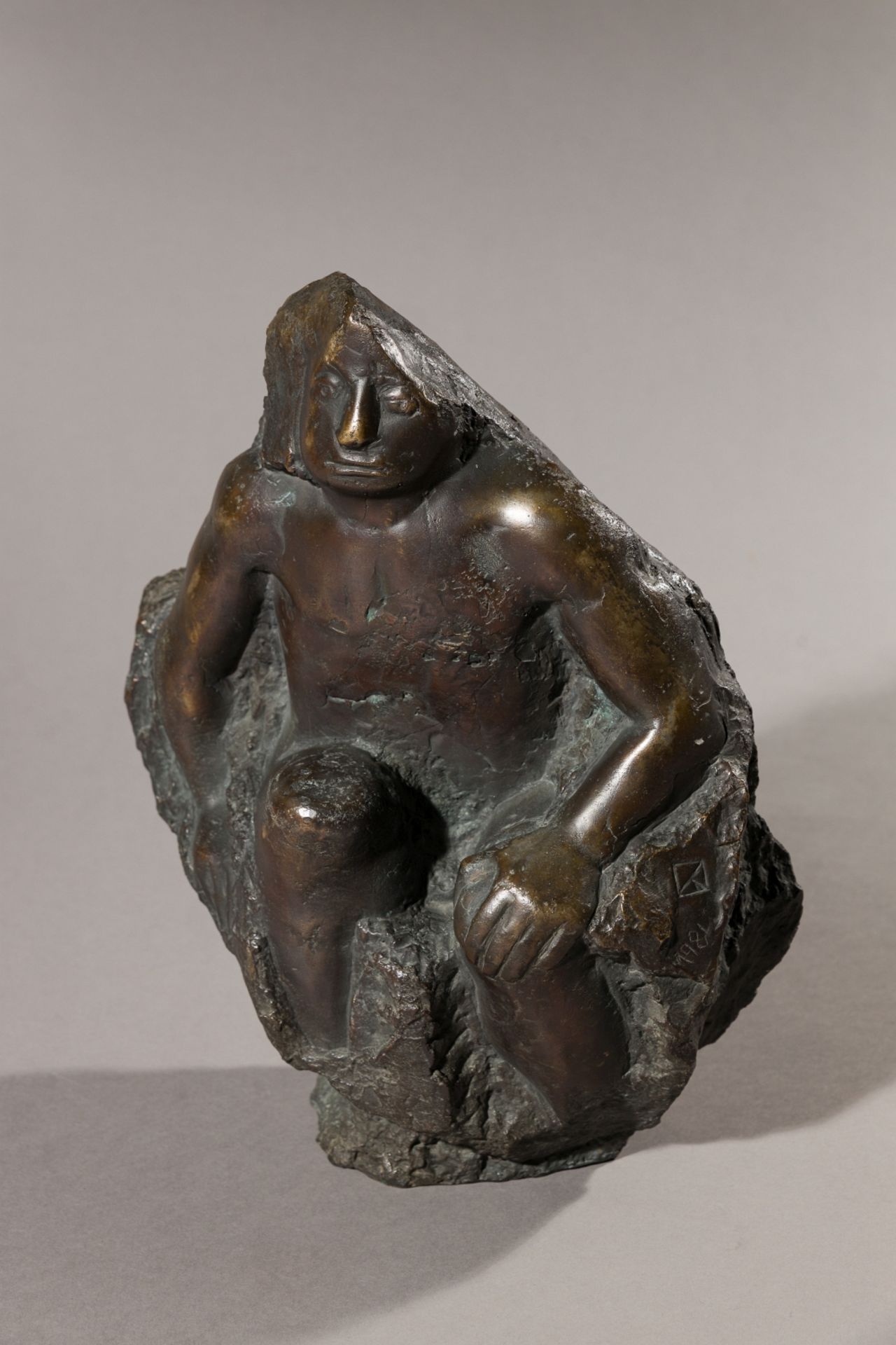 Bottoli, Oskar (1921 - 1996) Seated Figure, 1981 Bronze Casting Monogrammed, dated and numbered: 7/2