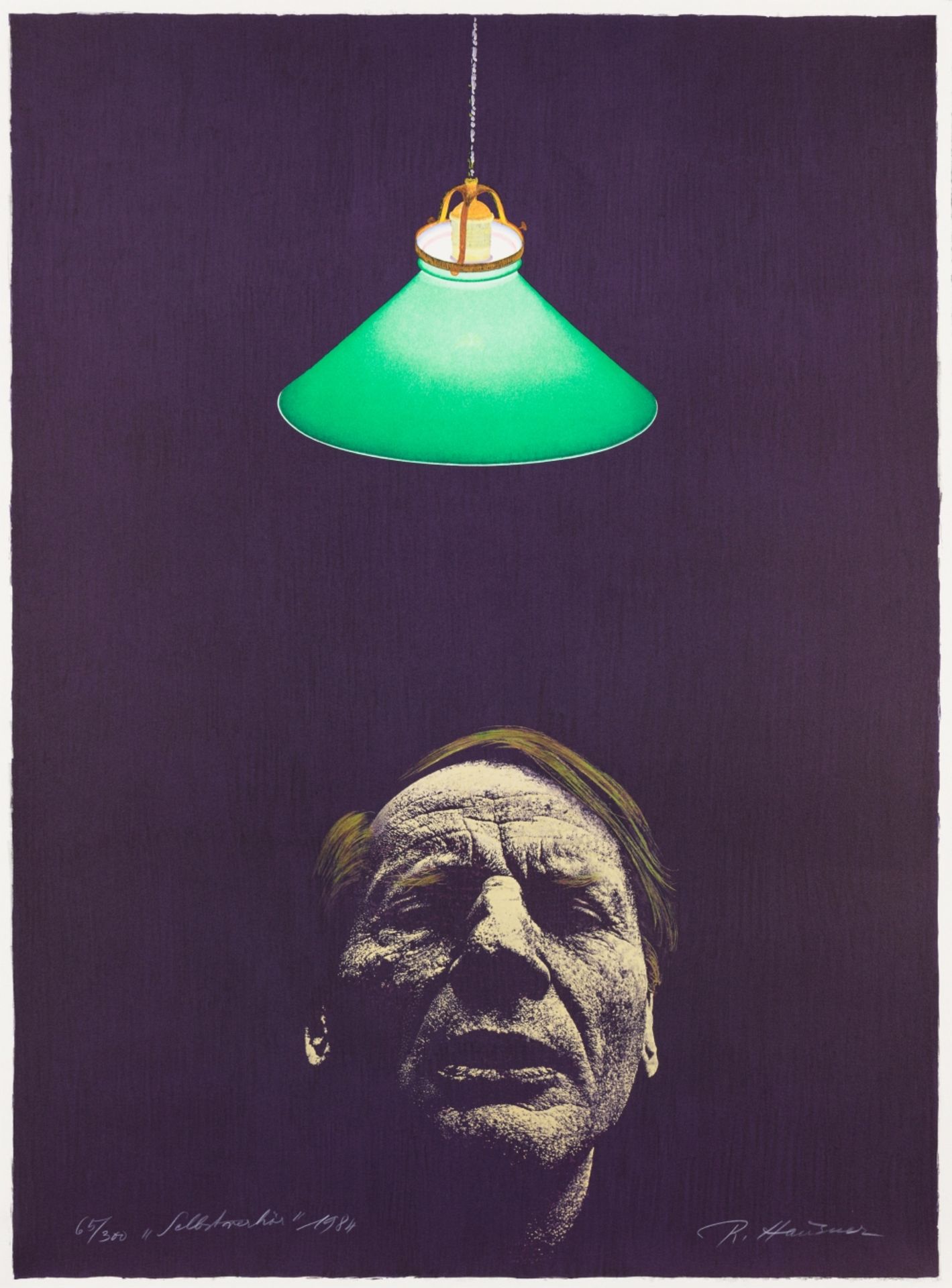 Hausner, Rudolf (1914 - 1995) Self-Examination, 1984 Colored Lithograph Signed lower right, dated,