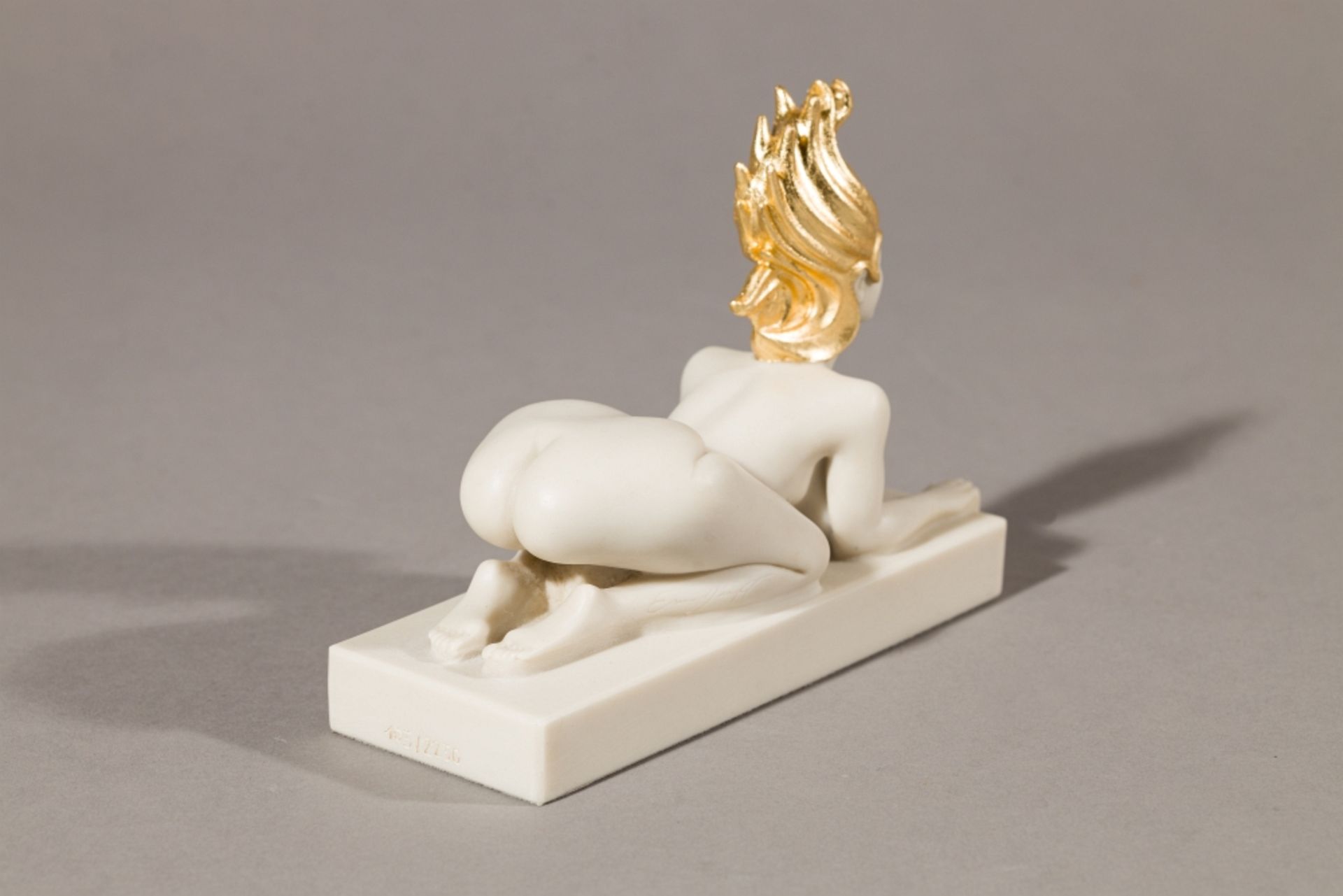 Fuchs, Ernst (1930 - 2015) Vienna Sphinx, 2013 Polymeric Art Casting, pratially Gold-Plated Signed - Image 4 of 8