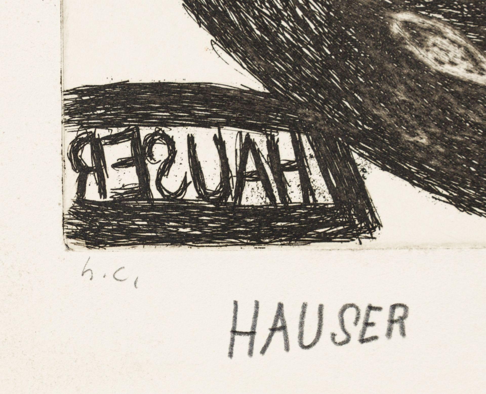 Hauser, Johann (1926 - 1996) Untitled Etching Signed lower center, marked lower left with h.c. (Hors - Image 3 of 3