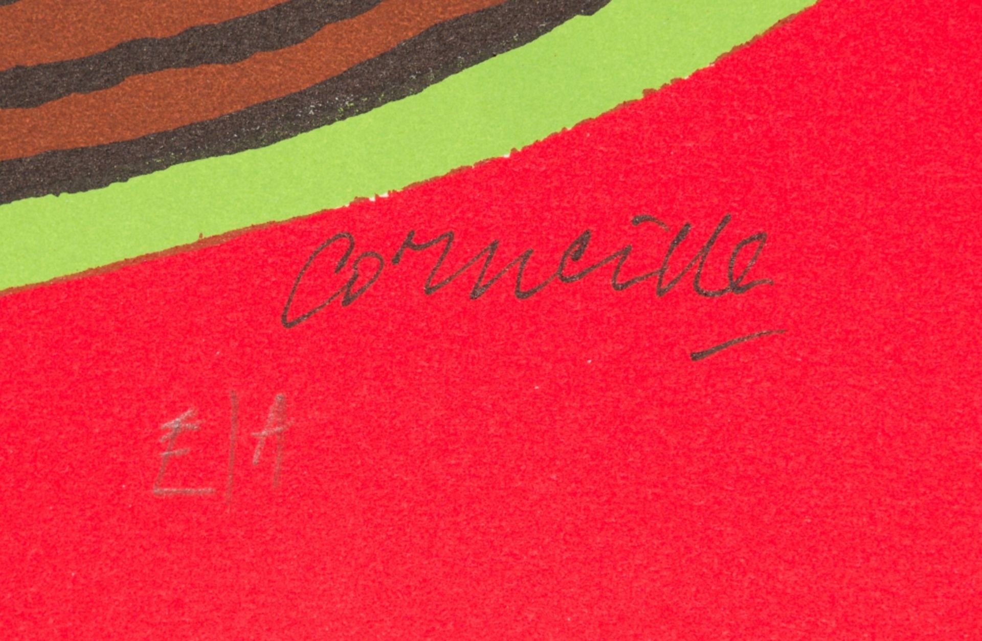 Corneille (1922 - 2010) Untitled Colored Lithograph Signed and marked with E.A. lower right Sheet - Image 2 of 2