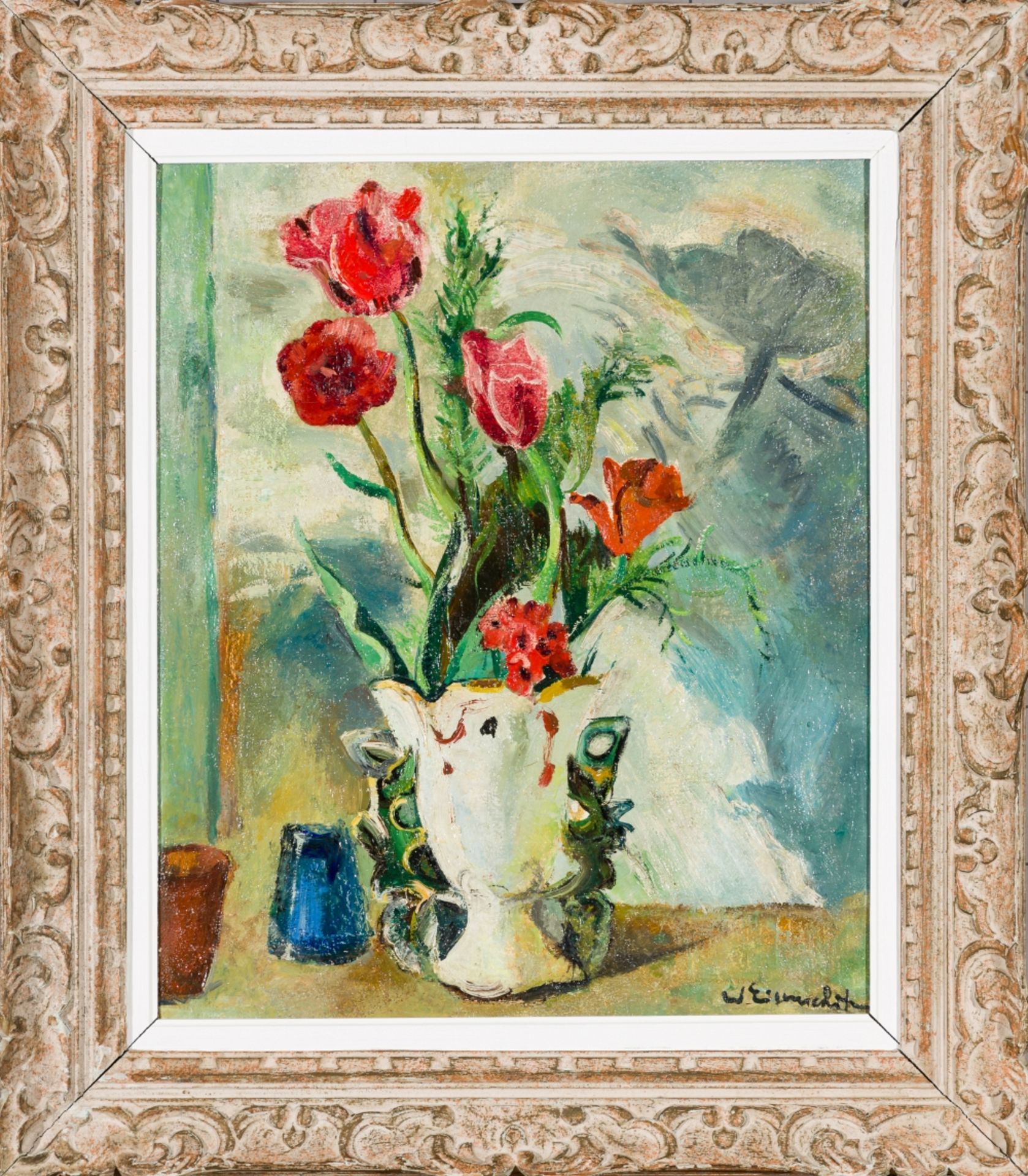 Eisenschitz, Willy(1889 - 1974)Still Life with TulipsOil on canvasSigned lower right21,7 x 18,1 - Image 2 of 4