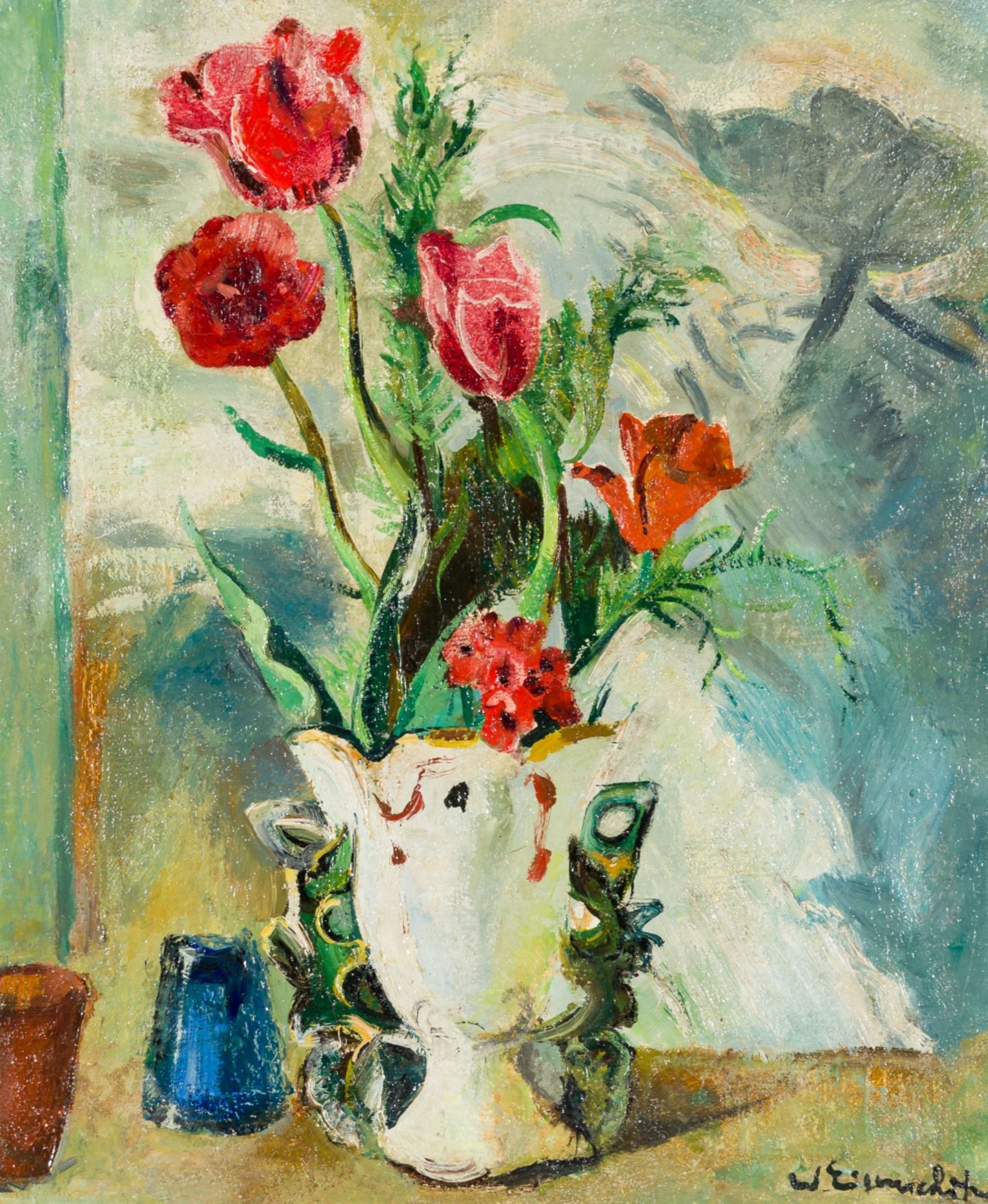 Eisenschitz, Willy(1889 - 1974)Still Life with TulipsOil on canvasSigned lower right21,7 x 18,1