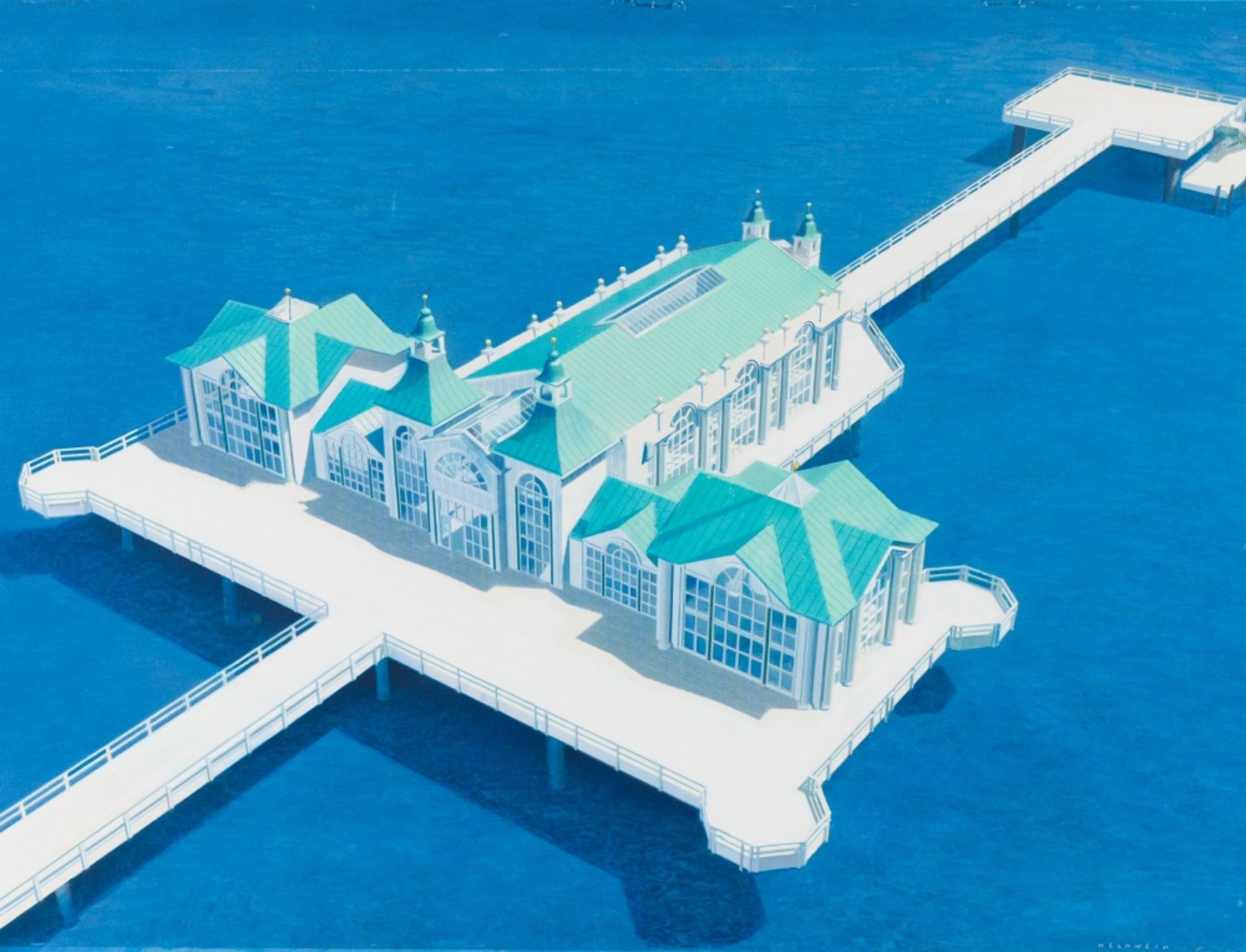 Helnwein, Gottfried(*1948)3 Design Sketches Pier Sellin, Ruegen, c. 1992Mixed media on cardboardEach