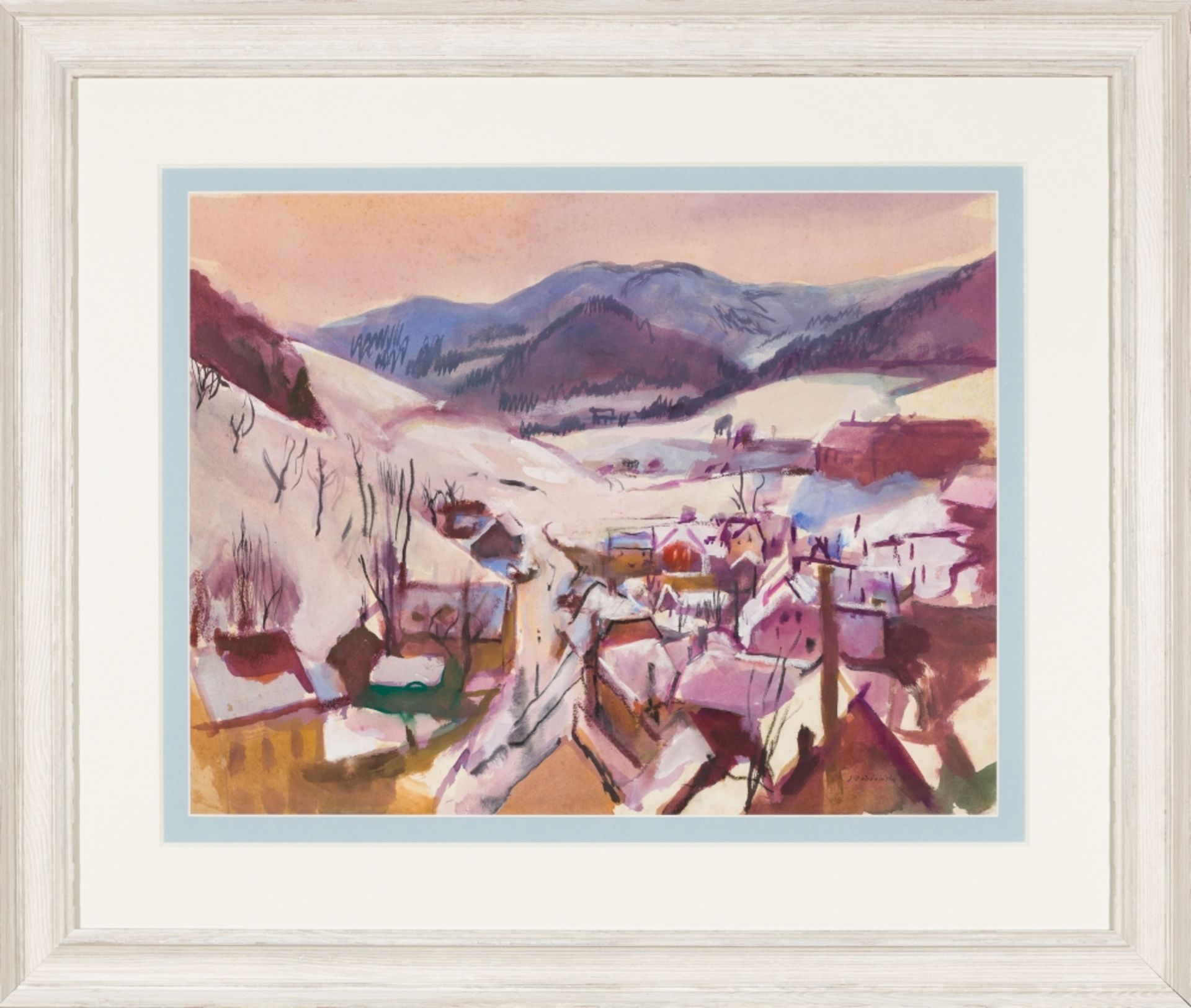 Dobrowsky, Josef(1889 - 1964)Winter Landscape, (19)41Mixed media on paperSigned and dated lower - Image 2 of 4