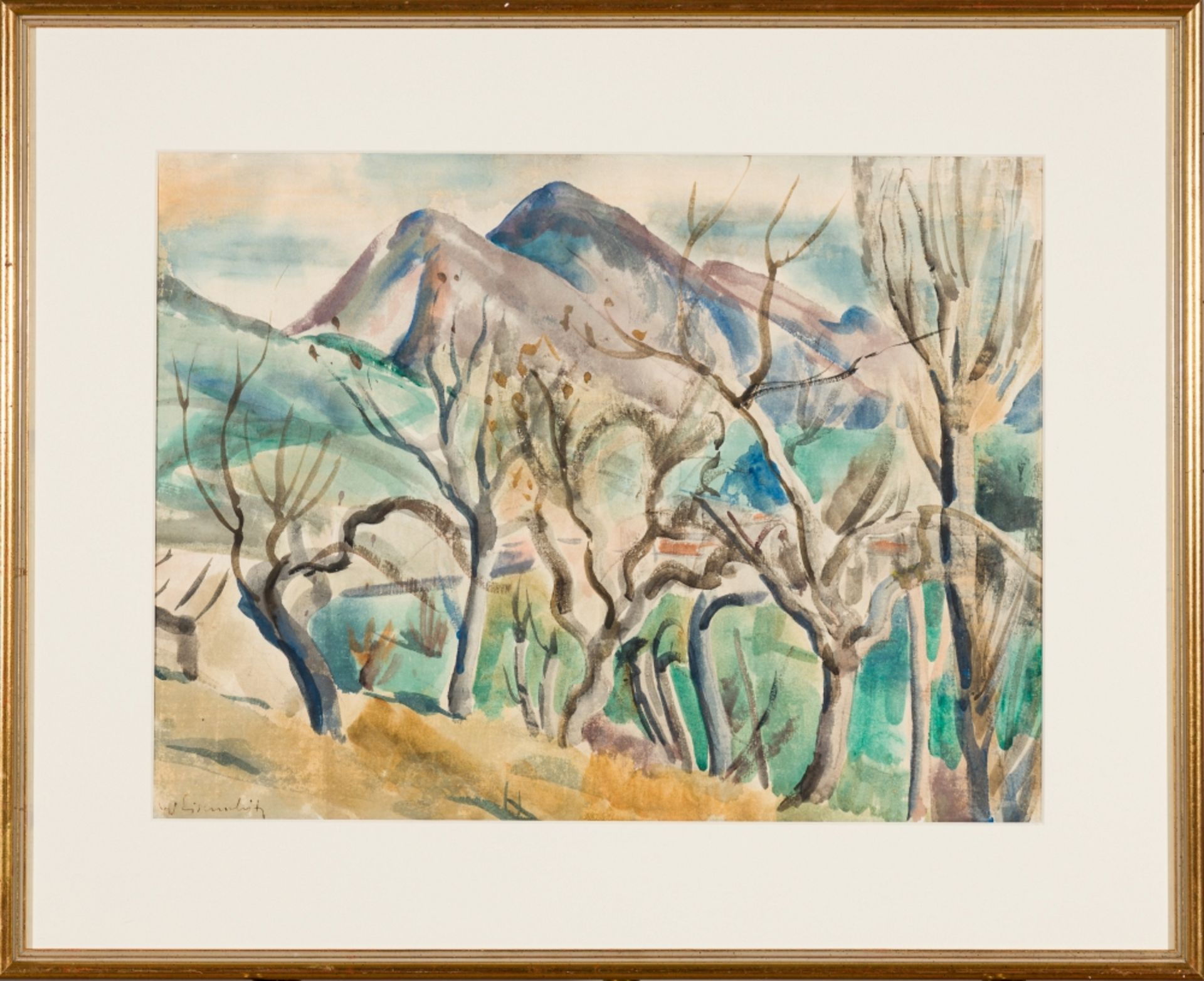 Eisenschitz, Willy(1889 - 1974)Haute Provence, 1930Watercolor on PaperSigned lower - Image 2 of 3