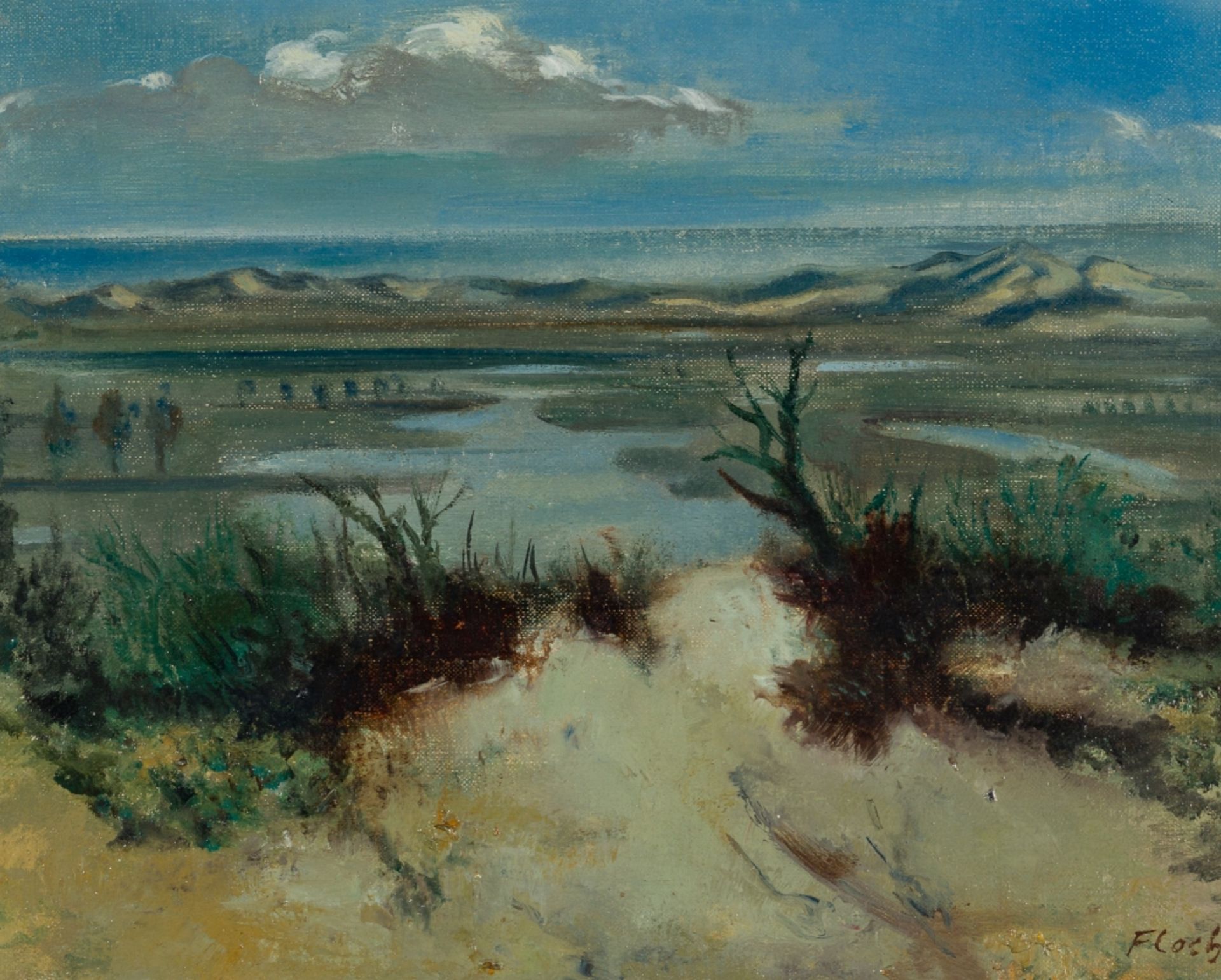 Floch, Josef(1894/95 - 1977)Mediterranean Landscape, 1930Oil on canvasSigned lower right10,9 x 14,