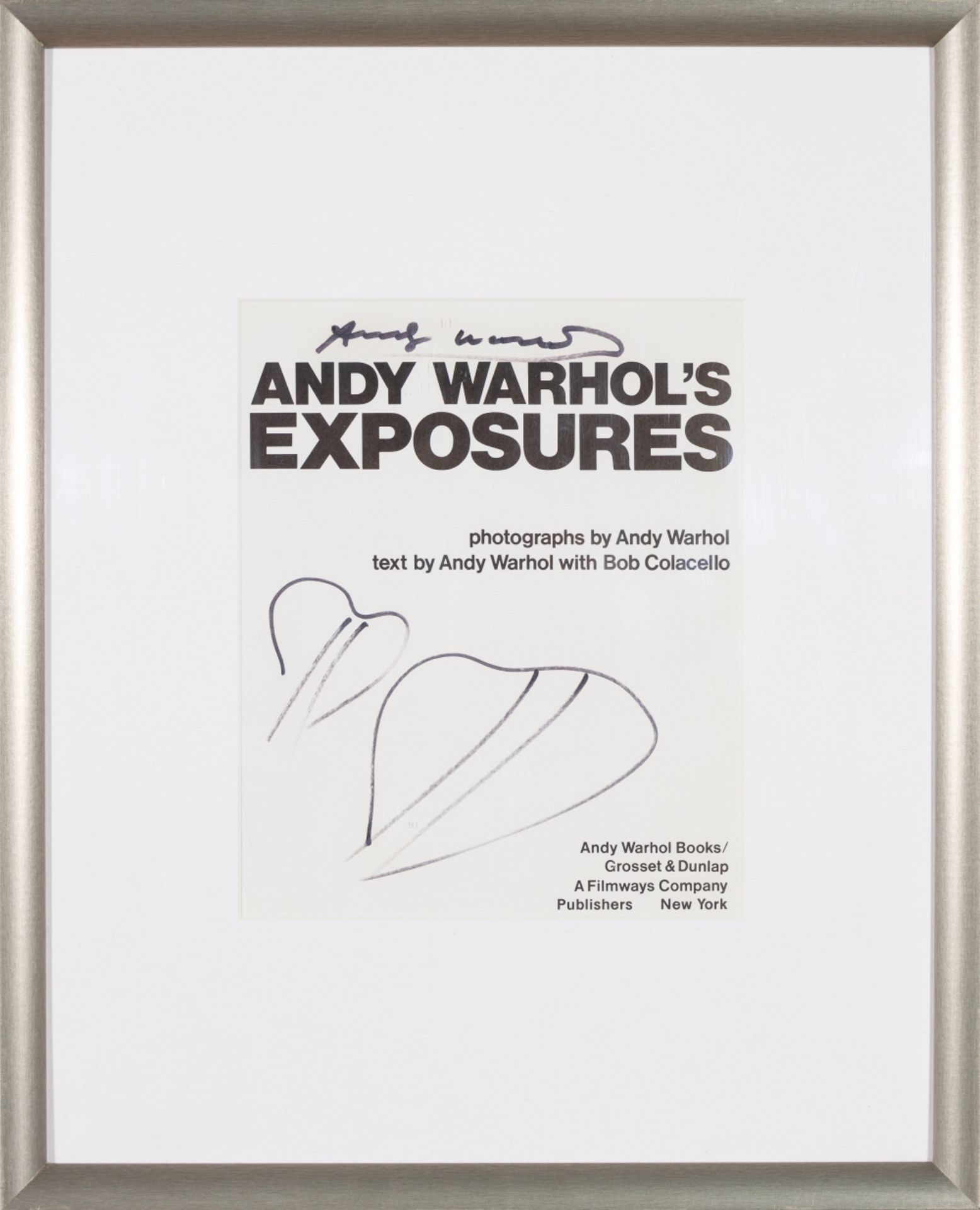 Warhol, Andy(1928 - 1987)Book Dedication, 1979Edding on bookpageSigned centrally abovePassepartout - Image 2 of 6