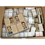 Large selection of Cigarette cards in box, in sets and part sets. (Qty)