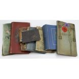 Accessories. Eight Edwardian period postcard albums, stripped of contents, variable condition (