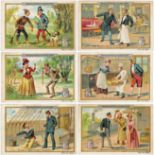 Liebig, S176 Puzzles (Hidden Objects) I complete set in a page, G - VG, cat value £550