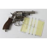 Belgian 6 shot pocket revolver in .32 Calibre, unfluted 6 shot cylinder with Belgian proof.