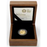 Britannia Ten Pounds (1/10th oz) 2008 gold proof aFDC boxed as issued