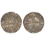 Anglo-Saxon silver Penny of Aethelred II "the Unready", Long Cross type, London Mint, moneyer