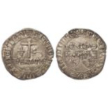 Anglo-Gallic: Henry VI silver Grand Blanc Aux Écus, mm. Leopard, Rouen Mint 1422-49. 'h'ERICVS'