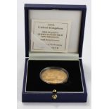 Royal Mint: 1996 United Kingdom, Her Majesty Queen Elizabeth II 70th Birthday Gold Proof Crown,