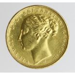 Double Sovereign 1879m (fantasy issue struck in 21/22ct gold) GVF total weight 15.7g. An interesting