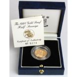 Half Sovereign 1998 Proof FDC boxed as issued