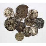 English Hammered Silver (11) assortment Henry III to Elizabeth I, noted Henry III Short Cross