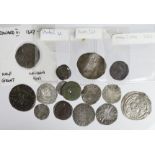 Hammered & Ancient Coins (15) including Septimius Severus 'Fundator Pacis' Denarius, cleaned VF;