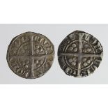 Plantagenet silver Pennies (2): Edward I, Class 10ab, London, S.1409, 1.29g, GF, and Edward III,