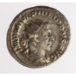 Philip I silver antoninianus, Rome 245 AD, Obv. A., Felicitas reverse, 3.82g, RCVIII 8928, VF