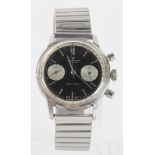 Gents stainless steel cased Breitling Top Time chronograph wristwatch with reverse panda dial, ref