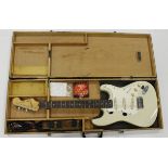 Fender Stratocaster Squire guitar (serial no. S968814), contained in a case