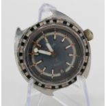 Gents Favre-Leuba "Deep Blue" wristwatch many scratches to the glass, watch working when catalogued