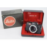Leica R4 camera body (no. 1554610), contained in original makers presentation case, with outer
