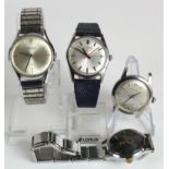 Three manual wind gents wristwatches by Bovet, Smiths, Evertite & Nivada. All working when