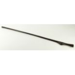 Ebonised West African ceremonial stick, circa 19th Century, length 80.5cm approx.