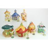 Royal Doulton faries and cottages to include Fira & Firefly cottage, Bess & colourful cottage,