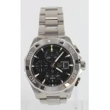 Gents stainless steel cased Tag Aquaracer automatic chronograph wristwatch ref CAY2110. Working when