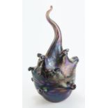 J. Ditchfield Glasform paperweight of unusual form, signed to base, height 19cm approx.