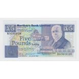 Northern Ireland, Northern Bank Limited 5 Pounds dated 24th August 1988, signed S.H. Torrens, scarce