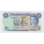 Bermuda 1 Dollar dated 1st September 1979, 'Z/1' prefix REPLACEMENT note serial Z/1 089619 (TBB