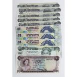 Bahamas (14), a group of Uncirculated notes comprising 50 Cents (8) dated Law 1974 (1984) a