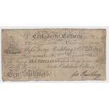 Corksheets Colliery near Bilston, 10 Shillings dated 1815 signed George Rushbury, serial No. 200 (