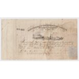Brighthelmstone Suspension Pier Company share dividend dated 1855, incorporated by Act of Parliament