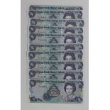Cayman Islands 1 Dollar REPLACEMENT notes (10) dated 2006, including a consecutively numbered run of