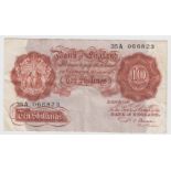 Beale 10 Shillings issued 1950, a very rare LAST RUN REPLACEMENT note '35A' prefix, serial 35A