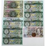Guernsey (9), a collection of Uncirculated notes, 5 Pounds issued 1996 signed D.M. Clark, a scarce